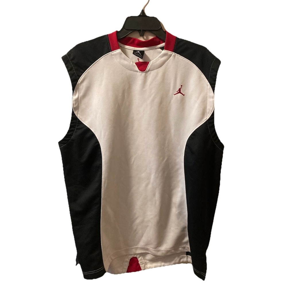 VTG Jordan Workout‎ Tank Red Black White Nike Sz XL Jumpman Embroidered